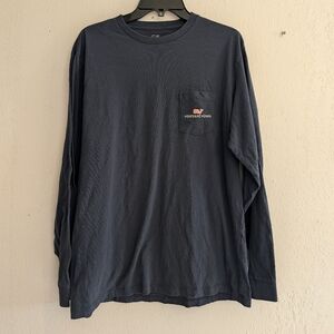 Vineyard Vines Men's Dark Blue Long Sleeve Tee